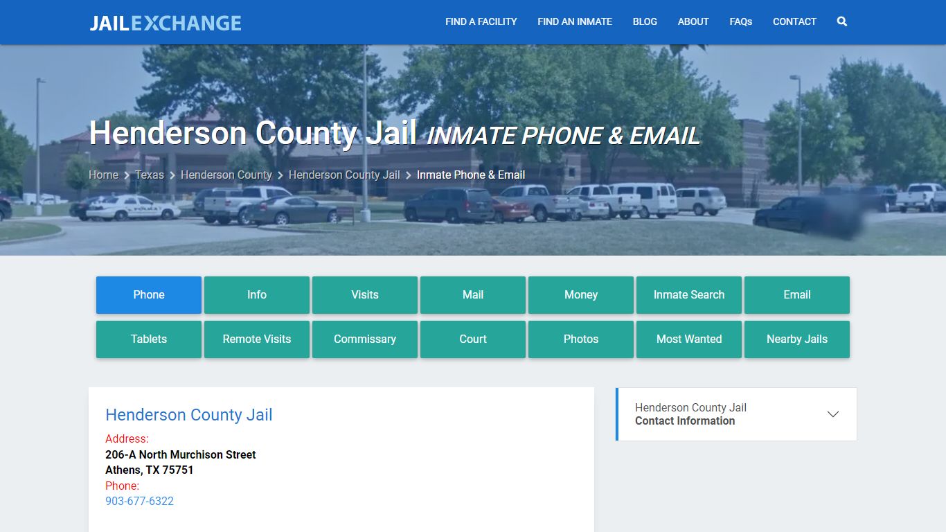 Inmate Phone - Henderson County Jail, TX - Jail Exchange